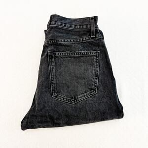 AGOLDE Lana Jean Mid Rise Vintage Straight Disorder Black Denim A104B-1157 SZ 24